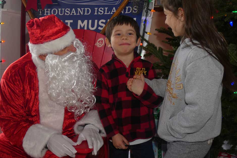 kid with Santa